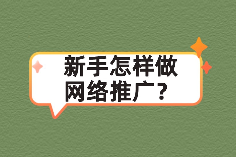 新手怎样做网络推广？