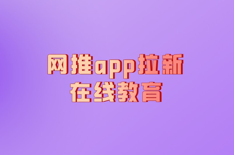 网推app拉新在线教育